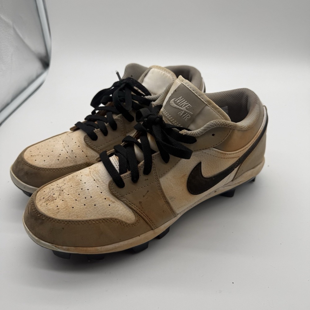 Nike Air Jordan 1 Low MCS Baseball Cleats Light Smoke Grey CJ8524-012 Size 10